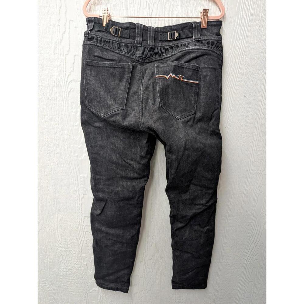 MotoGirl Isla Ladies Motorbike Motorcycle Denim Jeans Black Size Medium Regular - Picture 7 of 9